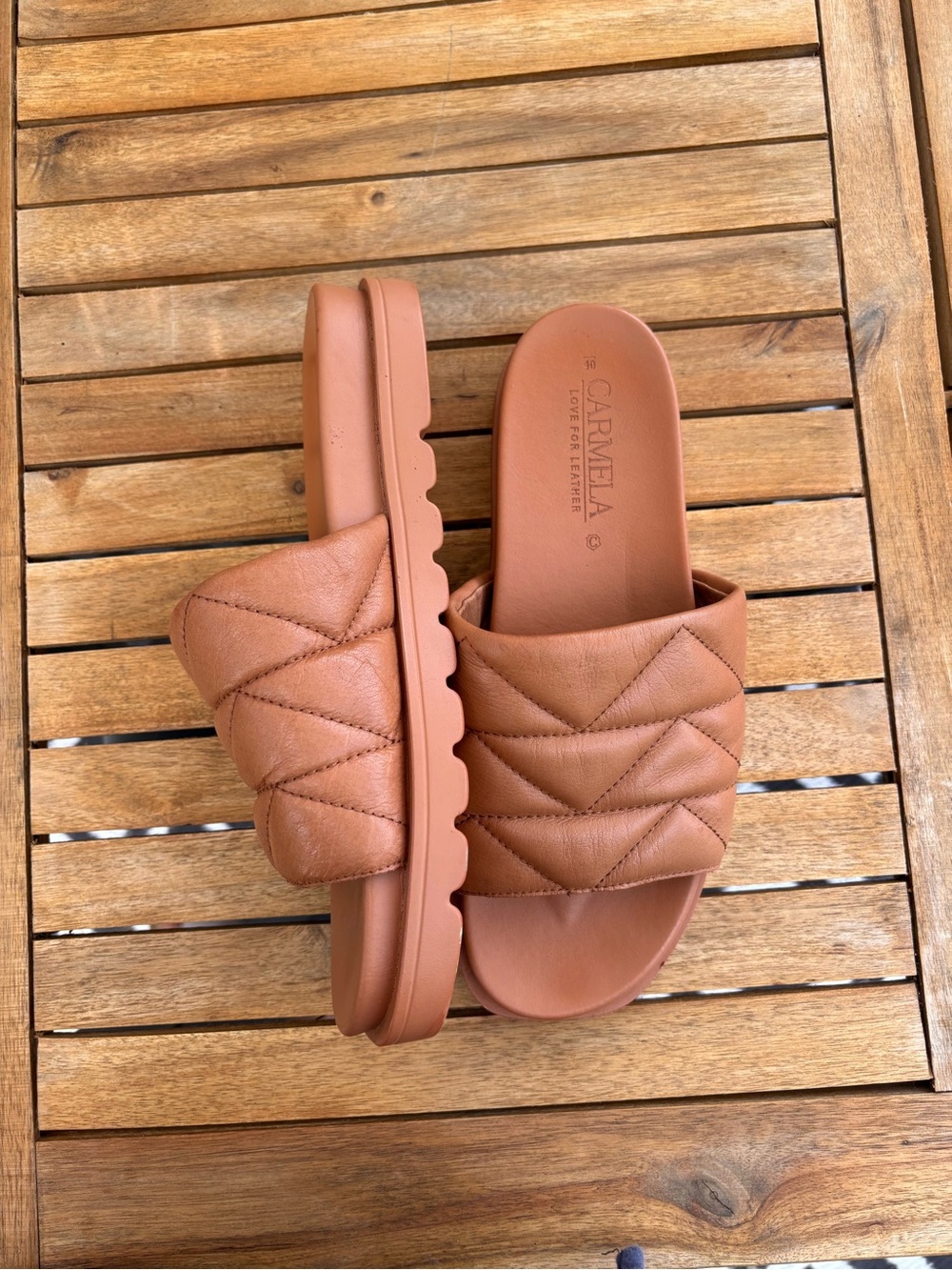 CARMELAS | women’s leather slides | Size 40 - Picture 3 of 5